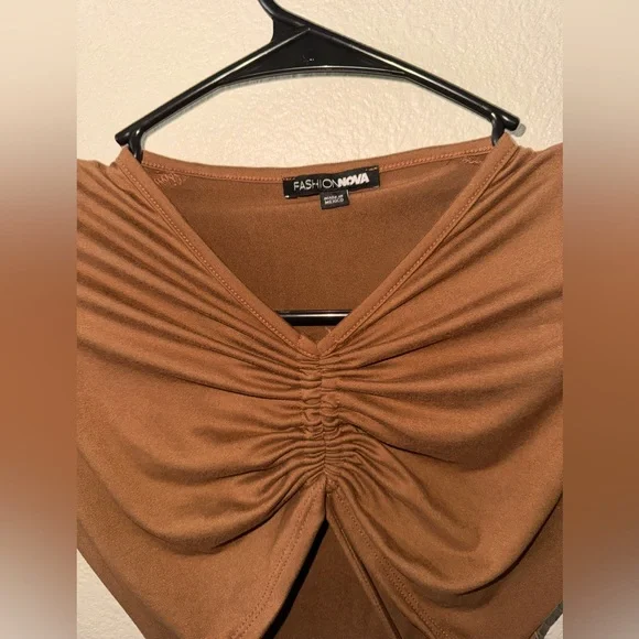 Fashion Nova Women’s Brown Bodycon Cutout Dress, Size Small - Picture 6 of 6